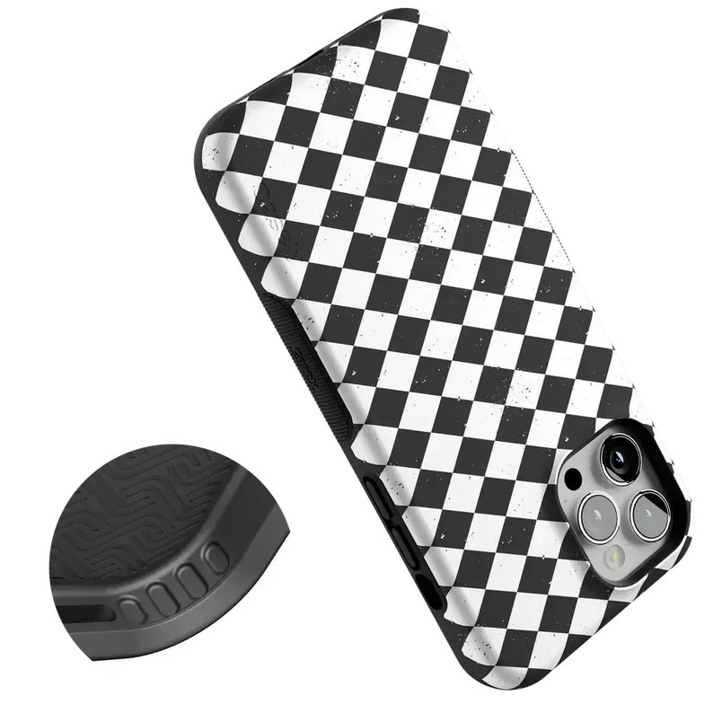 Salem's Hex | Black & White Checkered Case Phone Case get.casely 