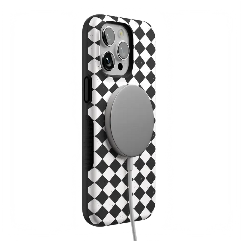 Salem's Hex | Black & White Checkered Case Phone Case get.casely 