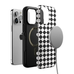 Salem's Hex | Black & White Checkered Case Phone Case get.casely 