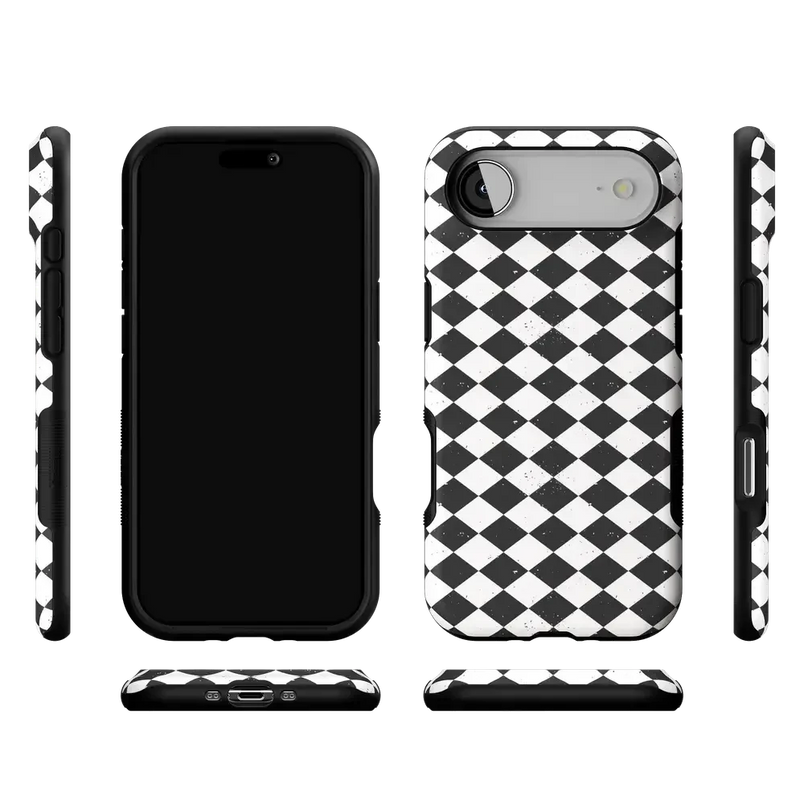 Salem's Hex | Black & White Checkered Case Phone Case get.casely 