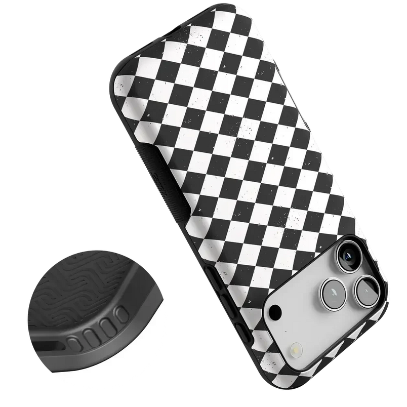 Salem's Hex | Black & White Checkered Case Phone Case get.casely 
