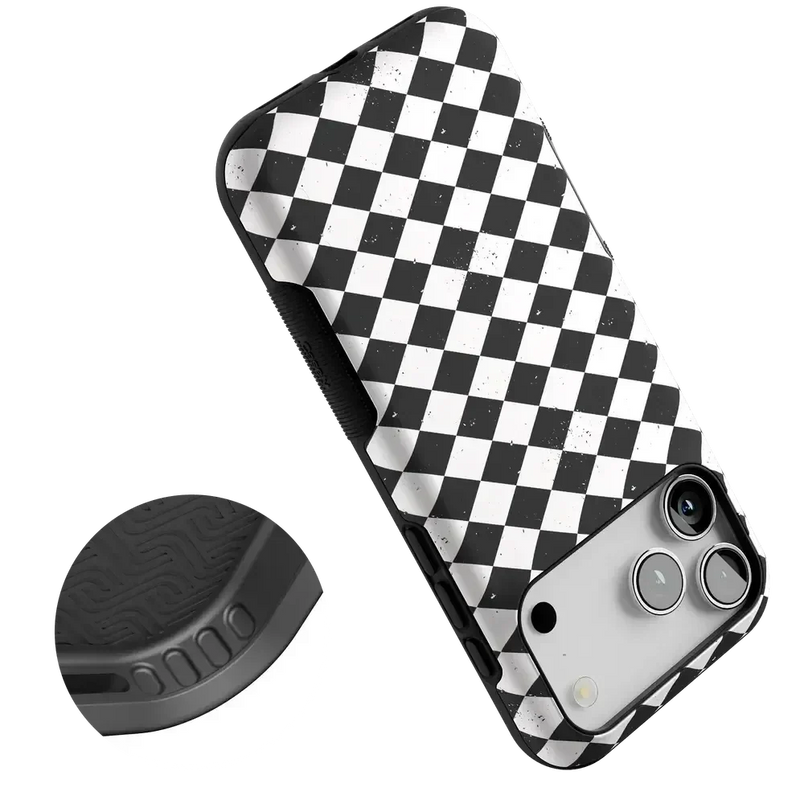 Salem's Hex | Black & White Checkered Case Phone Case get.casely