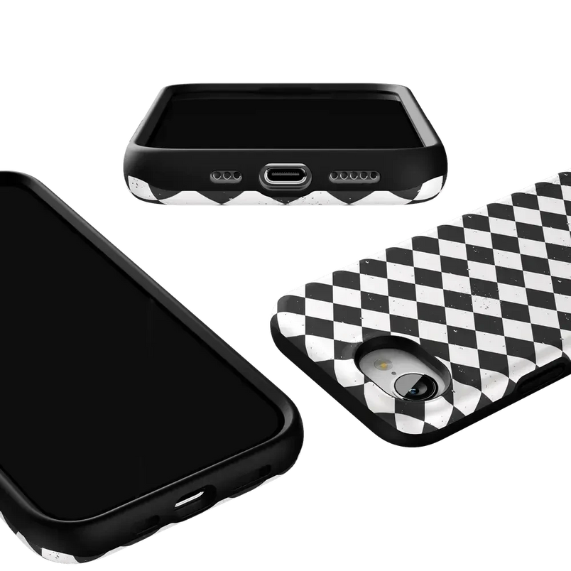 Salem's Hex | Black & White Checkered Case Phone Case get.casely 