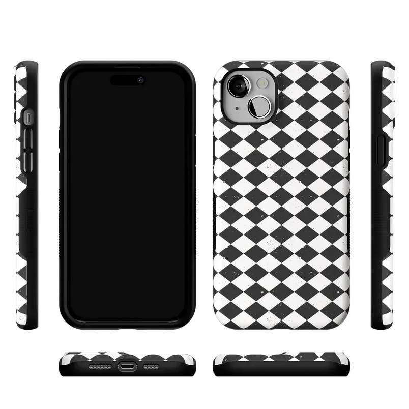 Salem's Hex | Black & White Checkered Case Phone Case get.casely 