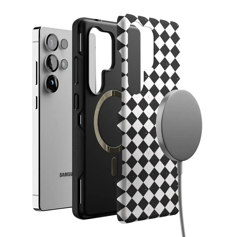 Salem's Hex | Black & White Checkered Case Phone Case get.casely 