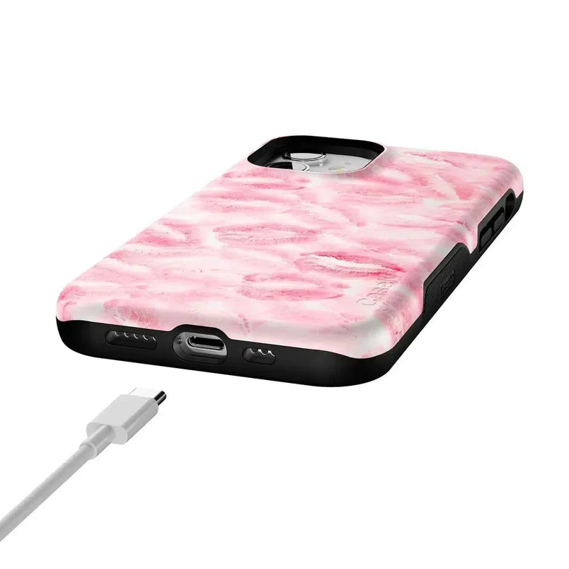 Sealed with a Kiss | Pink Lipstick Case Phone Case Casetry Bold + MagSafe® Galaxy S25