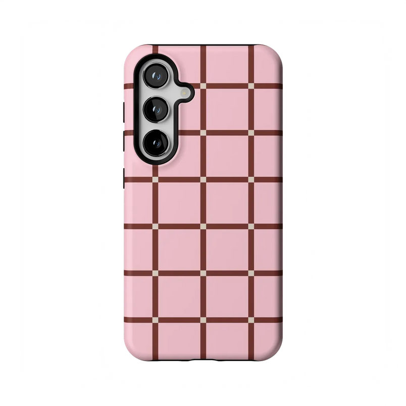 Uptown Gridlock | Pink Checkerboard Case