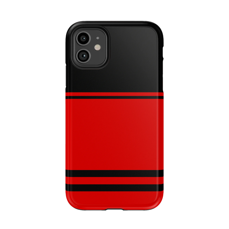 Go Canes | Black & Red Striped Case - iPhone 11