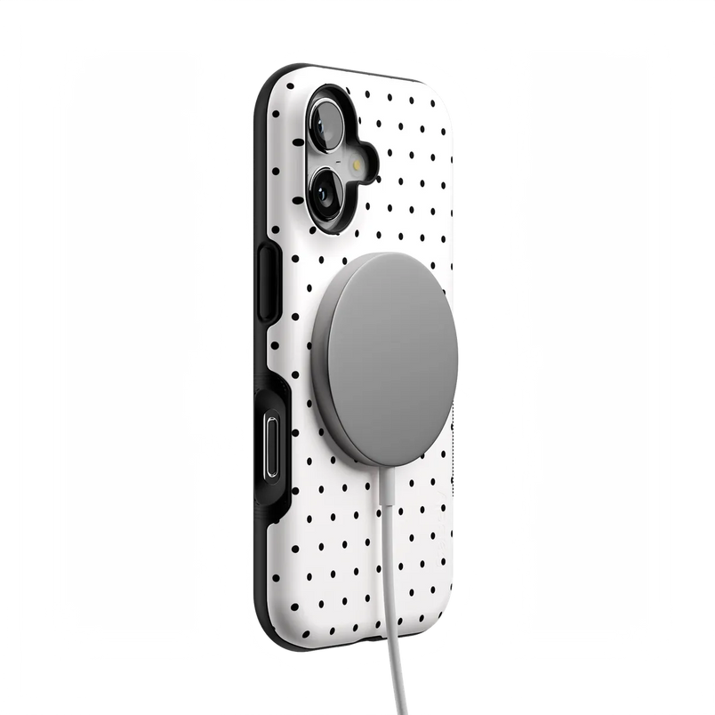 On the Dot | White Polka Dot Case