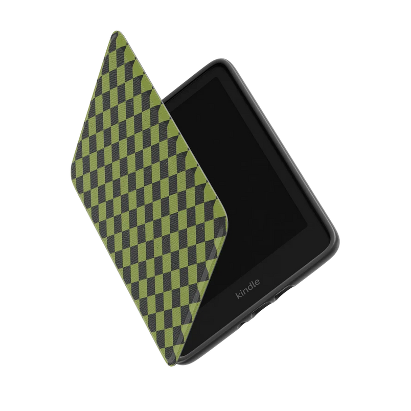 Wicked Hex | Green Checkered Kindle Case
