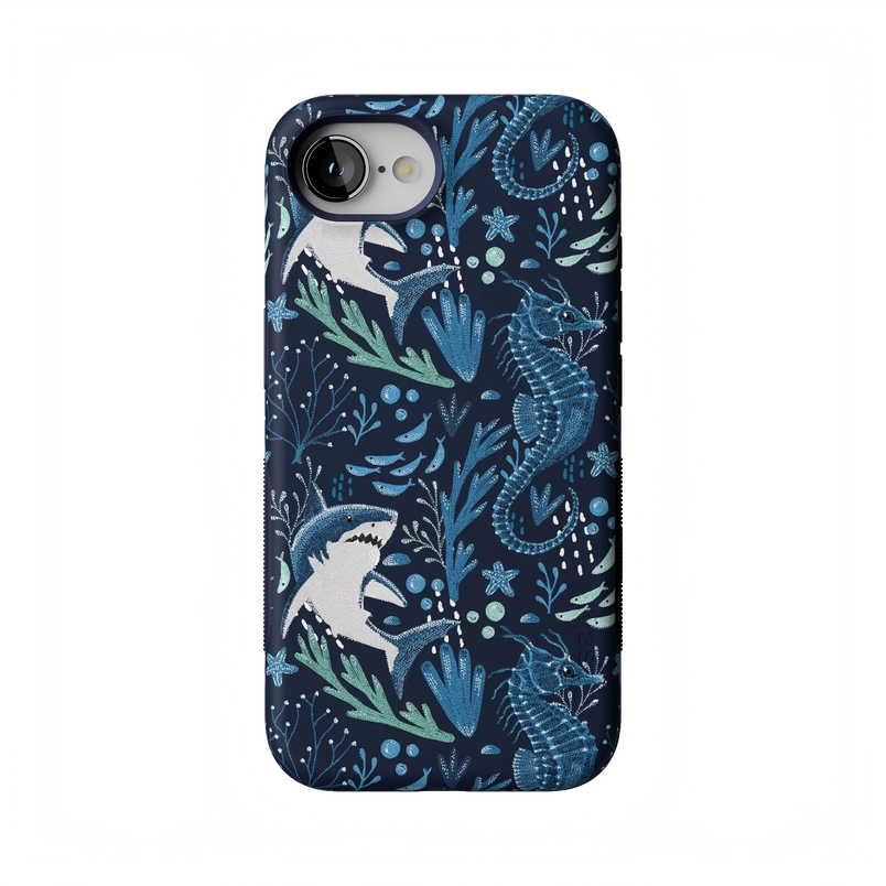 Midnight Reef | Shark Print Case - iPhone 17E