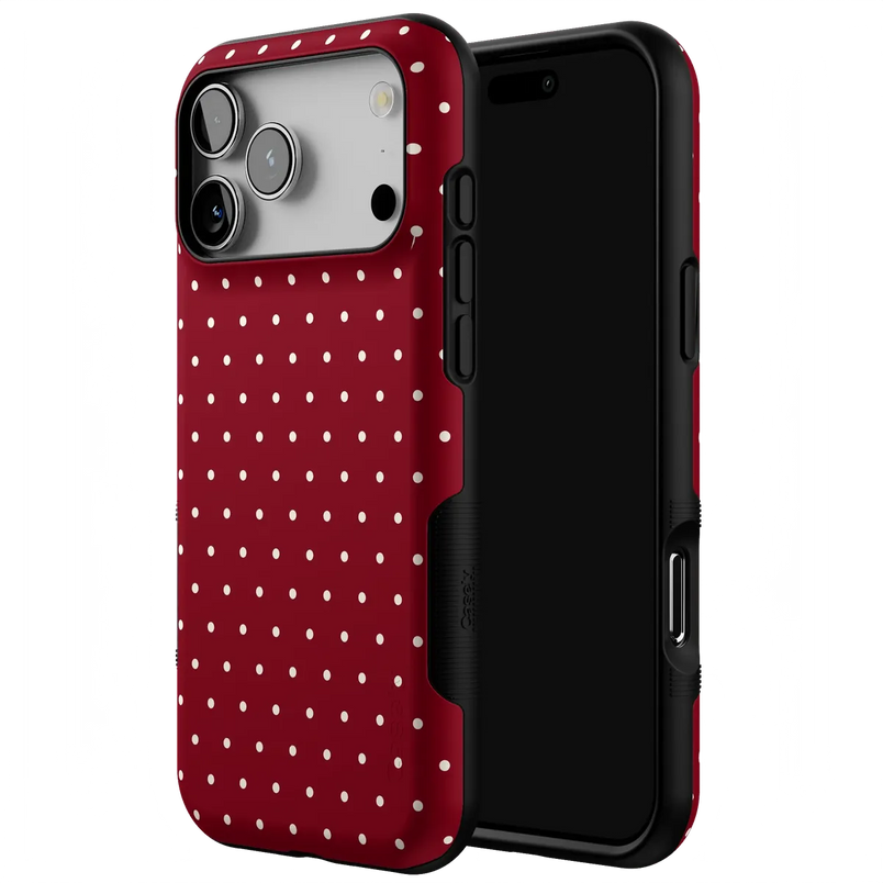 On the Dot | Maroon Polka Dot Case