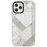 Sharp Lines | Geo White and Gold Marble Case iPhone Case get.casely Bold iPhone 12 Pro 