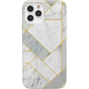 Sharp Lines | Geo White and Gold Marble Case iPhone Case get.casely Classic iPhone 12 Pro 