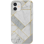 Sharp Lines | Geo White and Gold Marble Case iPhone Case get.casely Classic iPhone 12 