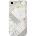 Sharp Lines | Geo White and Gold Marble Case iPhone Case get.casely 