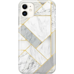 Sharp Lines | Geo White and Gold Marble Case iPhone Case get.casely 