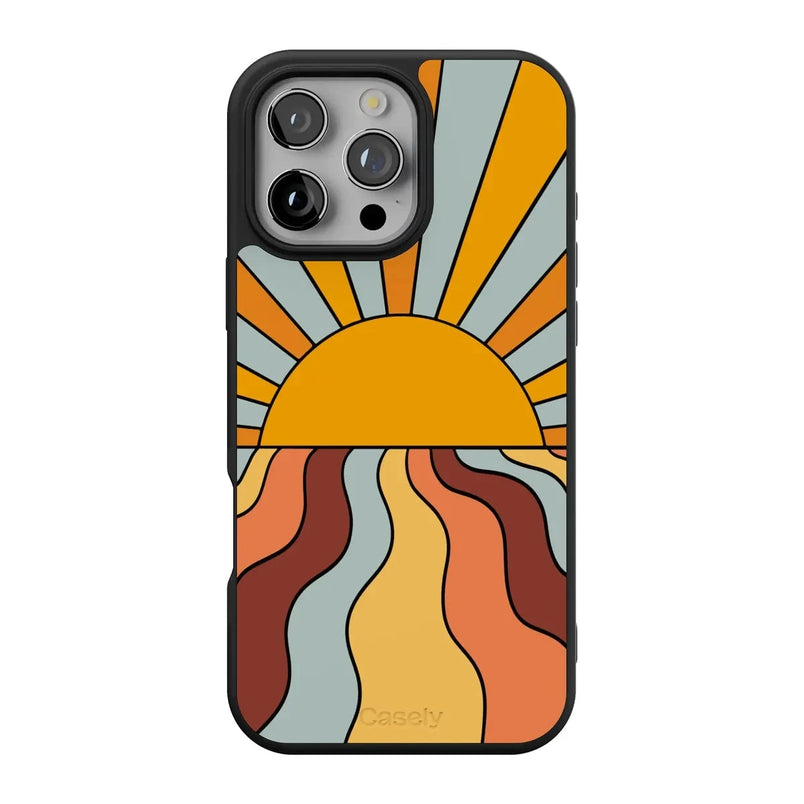 Shine On | Retro Sunset Case iPhone Case get.casely Align + MagSafe® iPhone 16 Pro Max 