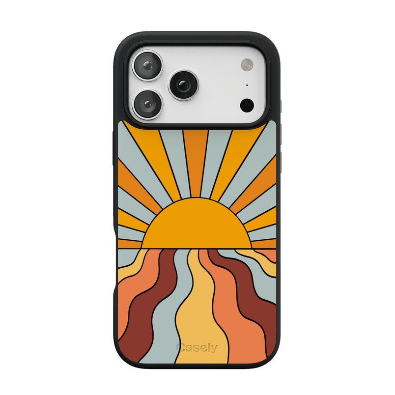 Shine On | Retro Sunset Case iPhone Case get.casely Align + MagSafe® iPhone 17 Pro Max 