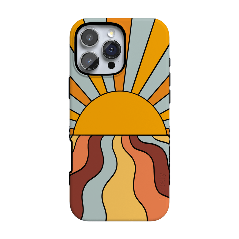 Shine On | Retro Sunset Case iPhone Case get.casely Bold Flex + MagSafe® iPhone 16 Pro Max 