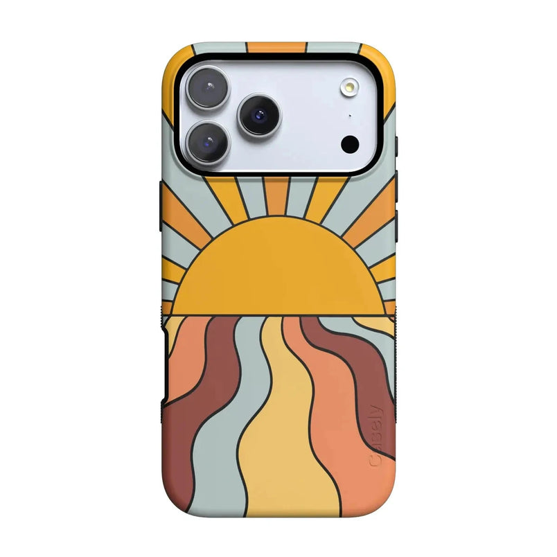 Shine On | Retro Sunset Case iPhone Case get.casely Bold Flex + MagSafe® iPhone 17 Pro Max 
