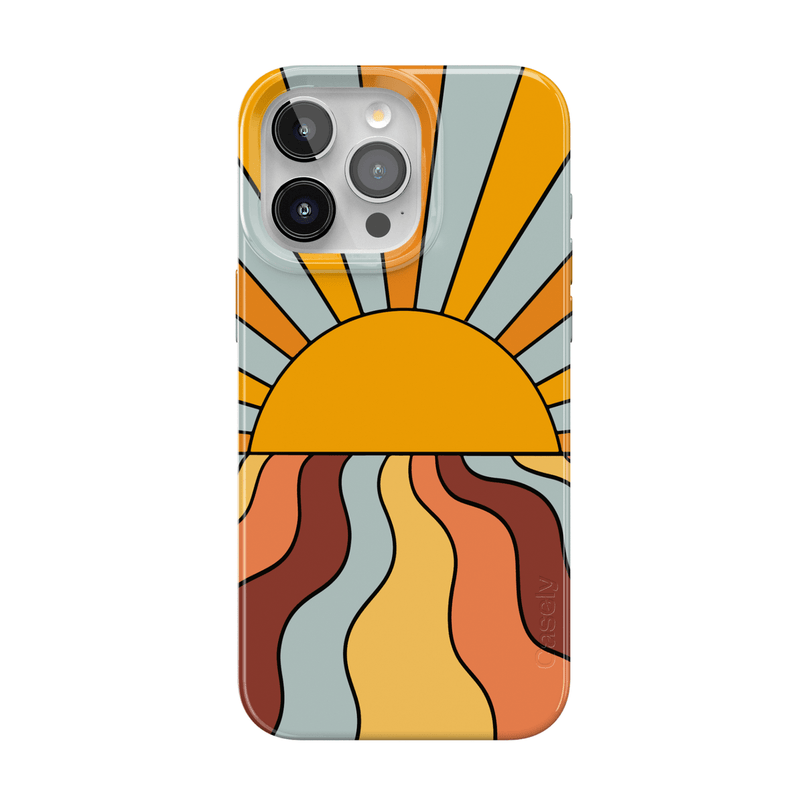 Shine On | Retro Sunset Case iPhone Case get.casely Classic + MagSafe® iPhone 16 Pro Max 