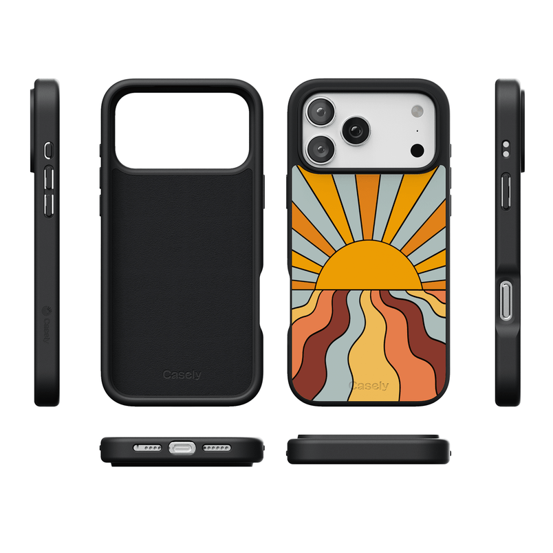 Shine On | Retro Sunset Case iPhone Case get.casely 