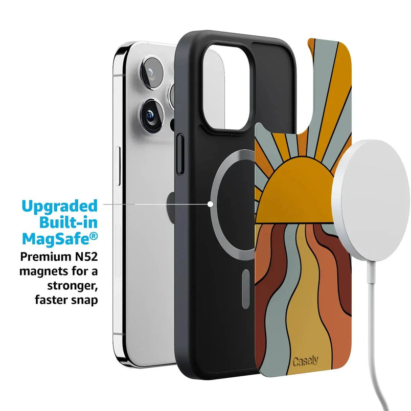 Shine On | Retro Sunset Case iPhone Case get.casely 