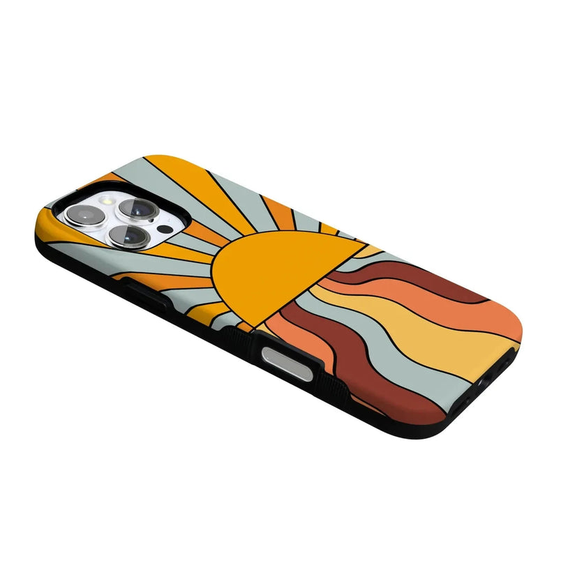 Shine On | Retro Sunset Case iPhone Case get.casely 