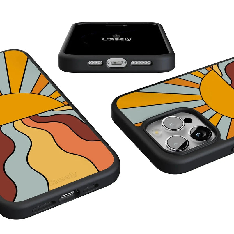 Shine On | Retro Sunset Case iPhone Case get.casely 