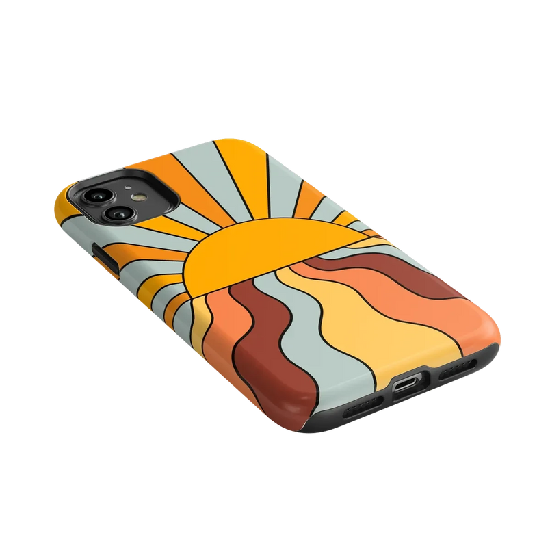 Shine On | Retro Sunset Case iPhone Case get.casely 