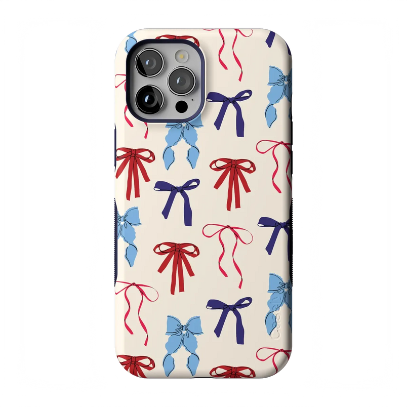 American Girlie | Red White & Blue Bows Case - iPhone 12 Pro
