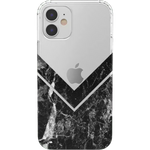 Sleek and Simple | Black Marble V Clear Case iPhone Case get.casely Classic iPhone 12 Mini 