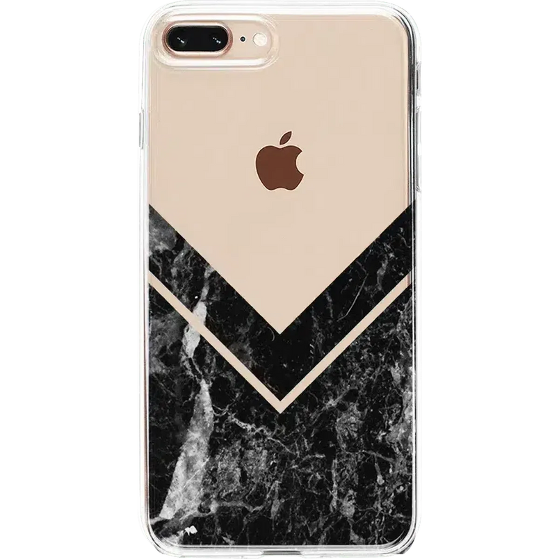 Sleek and Simple | Black Marble V Clear Case iPhone Case get.casely Classic iPhone 6/7/8 Plus 