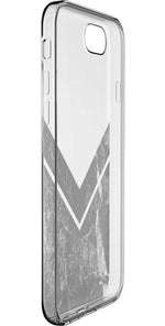 Sleek and Simple | Black Marble V Clear Case iPhone Case get.casely 