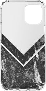 Sleek and Simple | Black Marble V Clear Case iPhone Case get.casely 