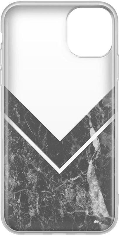 Sleek and Simple | Black Marble V Clear Case iPhone Case get.casely 