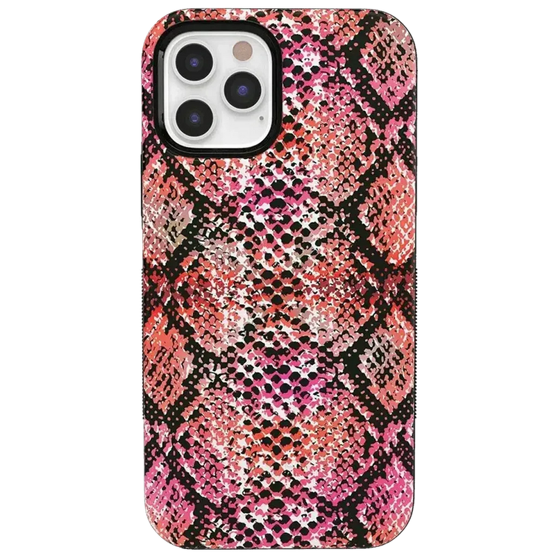 Snake Along | Red Snake Skin Case iPhone Case get.casely Bold iPhone 12 Pro 