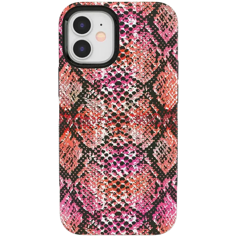 Snake Along | Red Snake Skin Case iPhone Case get.casely Bold iPhone 12 Mini 