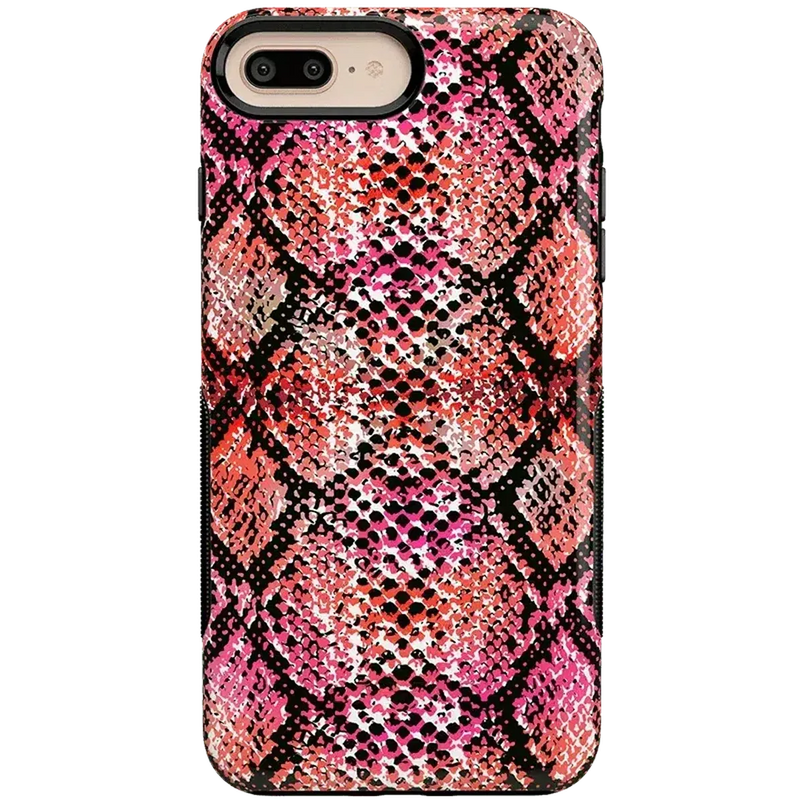 Snake Along | Red Snake Skin Case iPhone Case get.casely Bold iPhone 6/7/8 Plus 