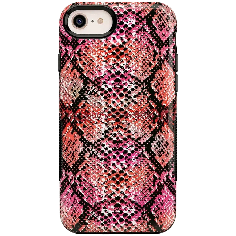 Snake Along | Red Snake Skin Case iPhone Case get.casely Bold iPhone 6/7/8 