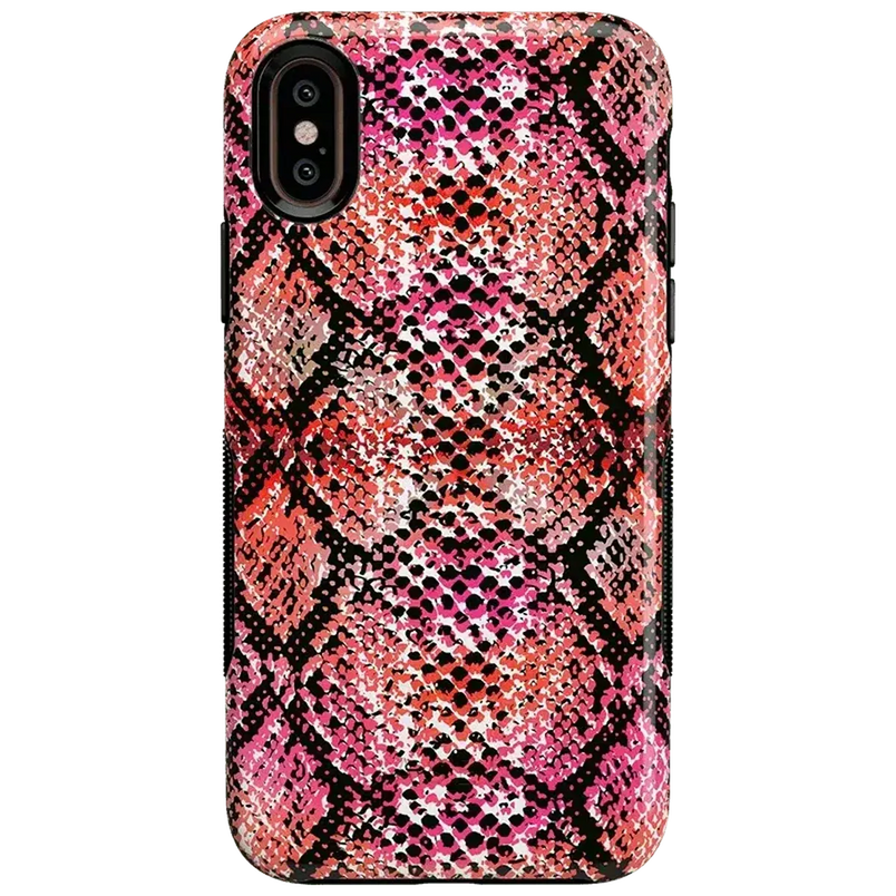 Snake Along | Red Snake Skin Case iPhone Case get.casely Bold iPhone XS Max 