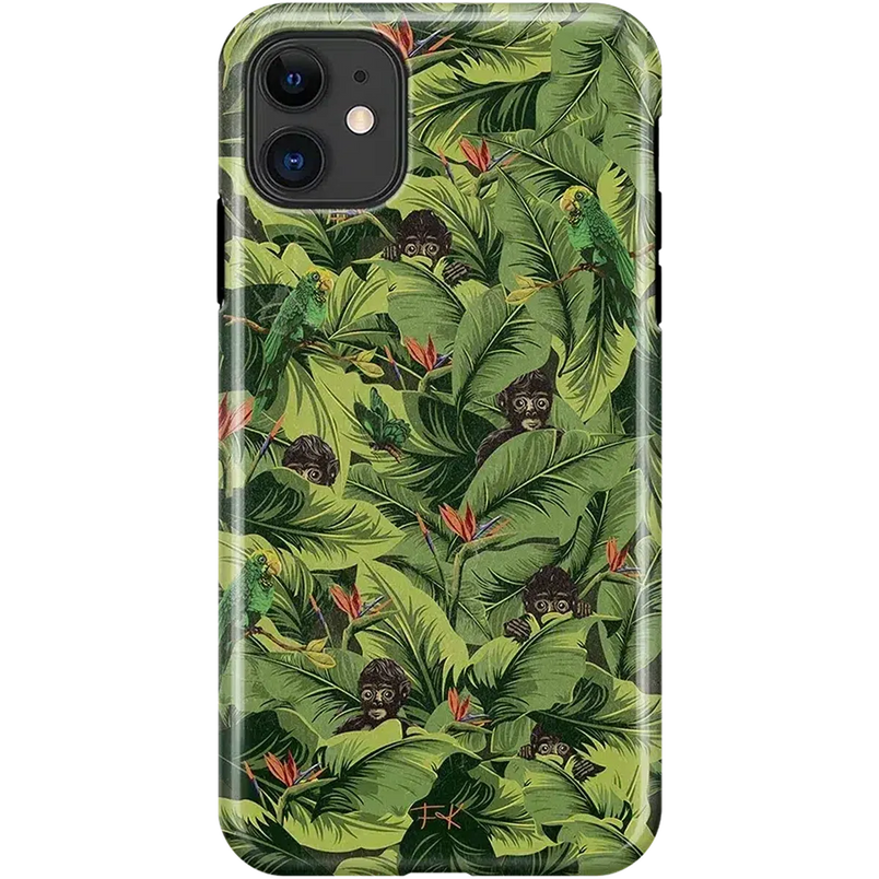 Sneaky Monkeys | Frida Kahlo Jungle Floral Case iPhone Case get.casely Classic iPhone 11 