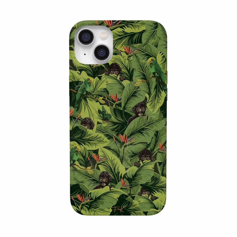 Sneaky Monkeys | Frida Kahlo Jungle Floral Case iPhone Case get.casely Classic + MagSafe® iPhone 14 Plus 