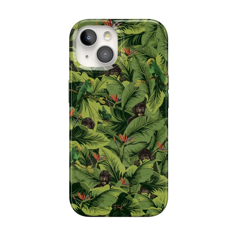 Sneaky Monkeys | Frida Kahlo Jungle Floral Case iPhone Case get.casely Classic + MagSafe® iPhone 15 Plus 