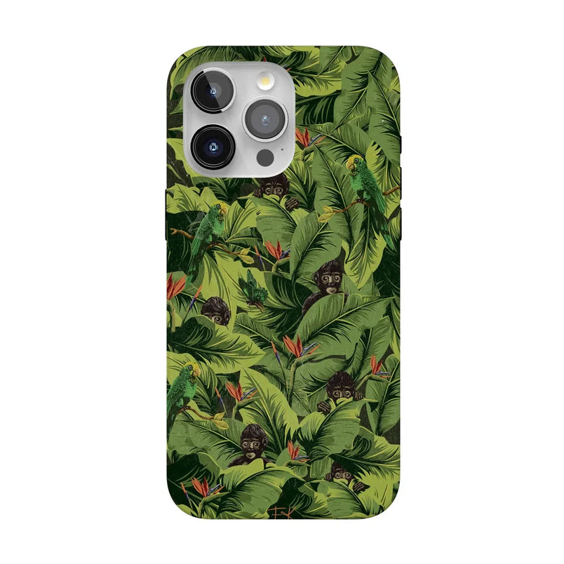 Sneaky Monkeys | Frida Kahlo Jungle Floral Case iPhone Case get.casely Classic + MagSafe® iPhone 15 Pro Max 