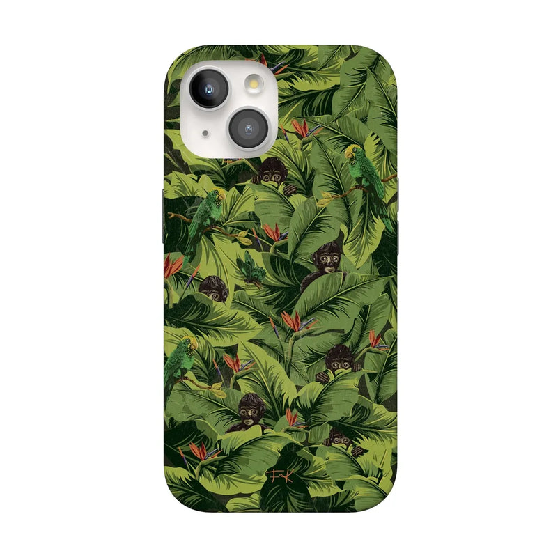 Sneaky Monkeys | Frida Kahlo Jungle Floral Case iPhone Case get.casely Classic + MagSafe® iPhone 15 