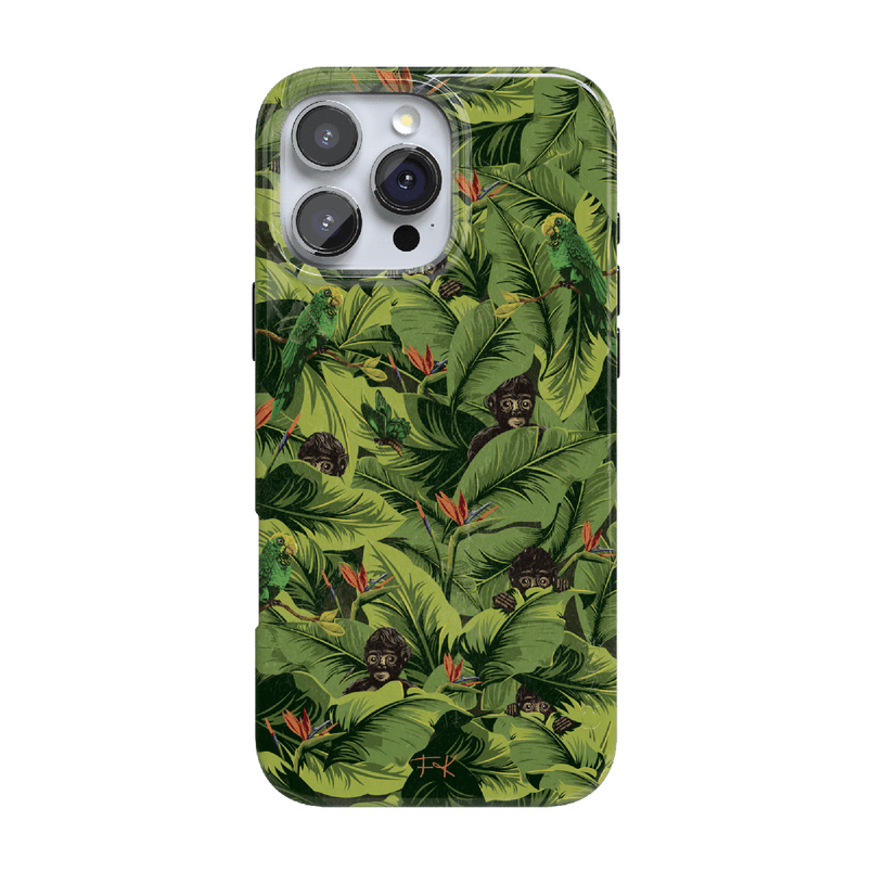 Sneaky Monkeys | Frida Kahlo Jungle Floral Case iPhone Case get.casely Classic + MagSafe® iPhone 16 Pro Max 