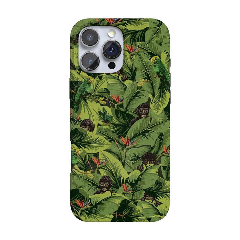 Sneaky Monkeys | Frida Kahlo Jungle Floral Case iPhone Case get.casely Classic + MagSafe® iPhone 16 Pro Max 