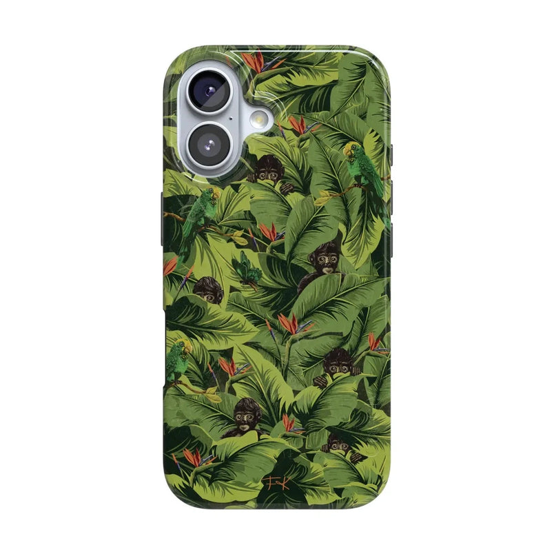 Sneaky Monkeys | Frida Kahlo Jungle Floral Case iPhone Case get.casely Classic + MagSafe® iPhone 17 